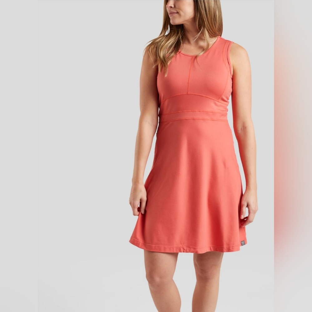 Title Nine Orange Dream Dress  Outdoor Fit Flare Pocket Romper Size Small